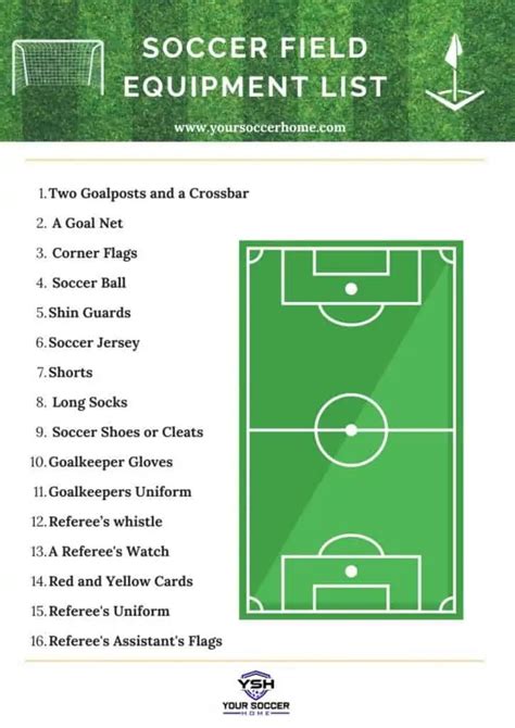 soccer field equipment list.